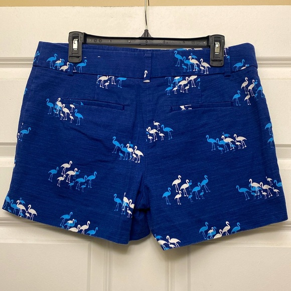 Loft, The Riviera Short, Blue with Flamingo Print, 4” Inseam, Mid Rise - Picture 3 of 6